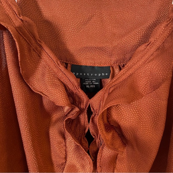 Apostrophe Rust Color Tank Top Size XL - Picture 2 of 4